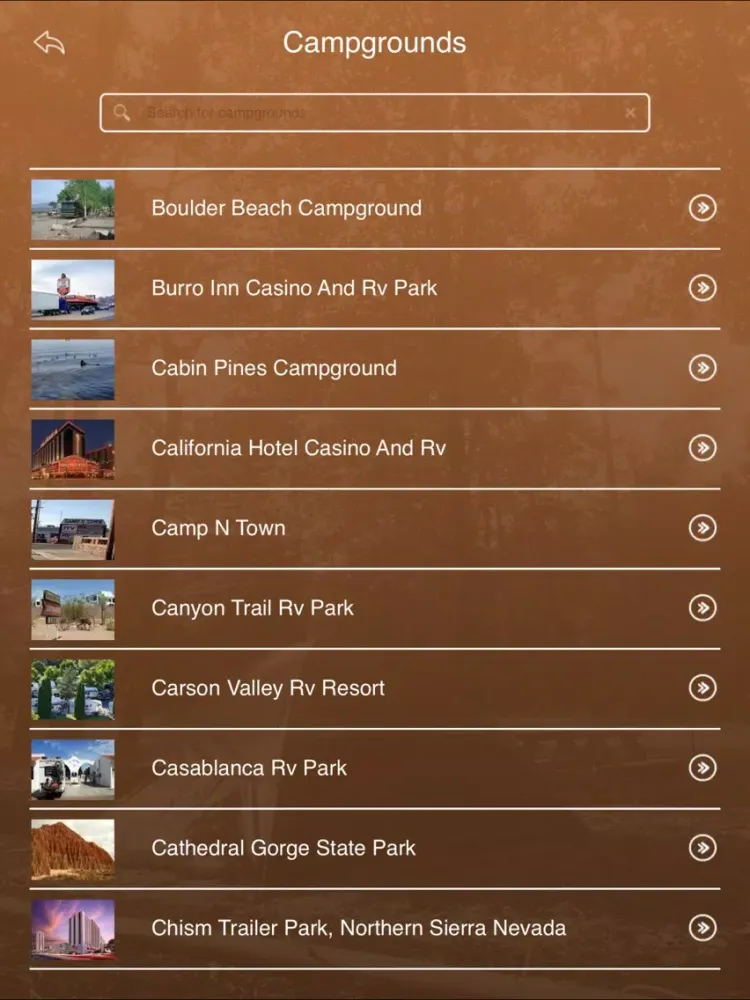 Скриншоты Nevada Camping & RV Parks iPad 