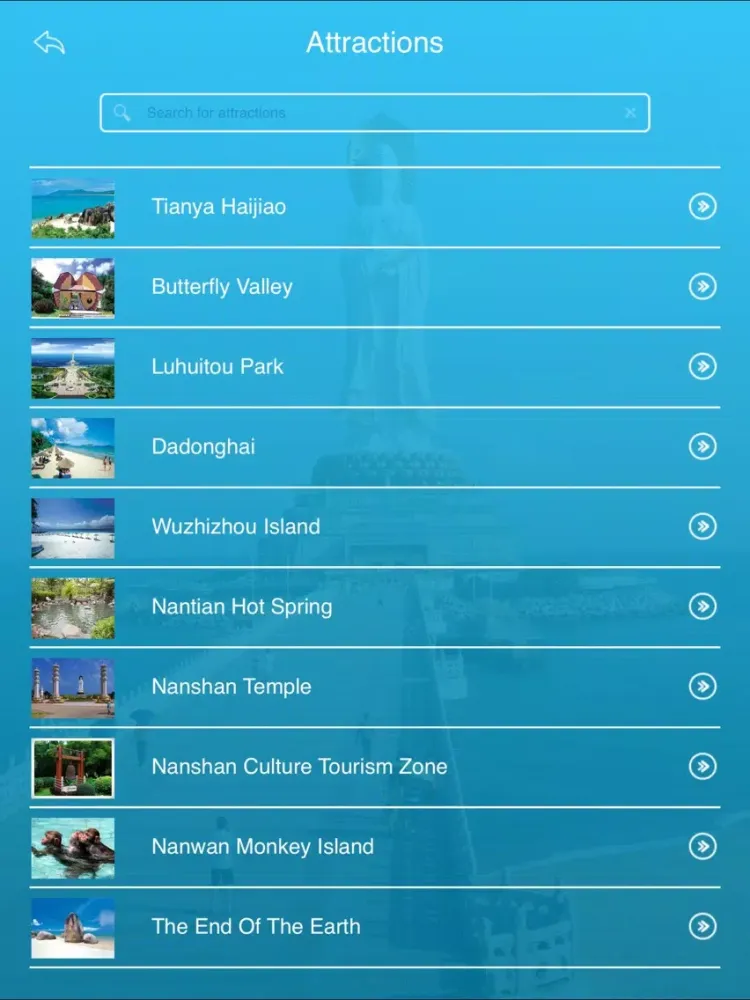 Ảnh chụp màn hình của Sanya Tourism Guide iPad 