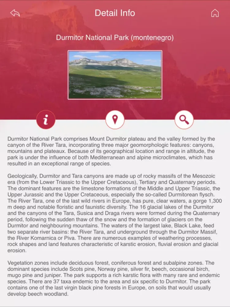 ภาพหน้าจอของ World's Best National Parks iPad 