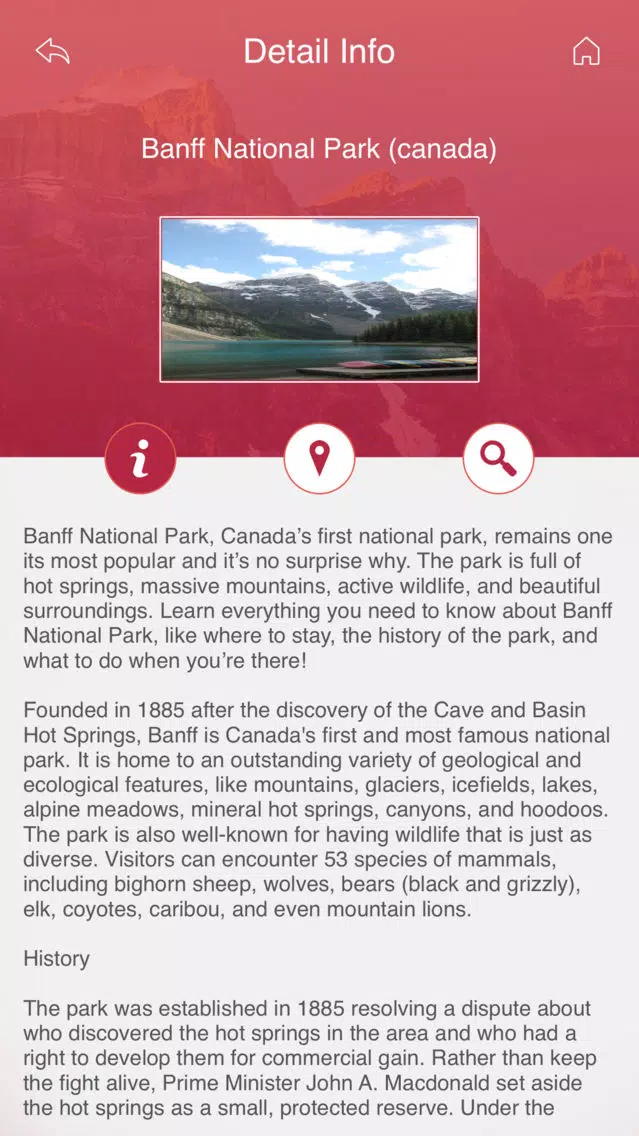 ภาพหน้าจอของ World's Best National Parks