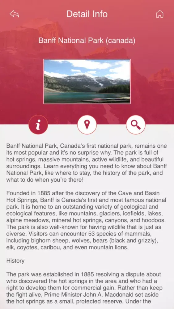 ภาพหน้าจอของ World's Best National Parks