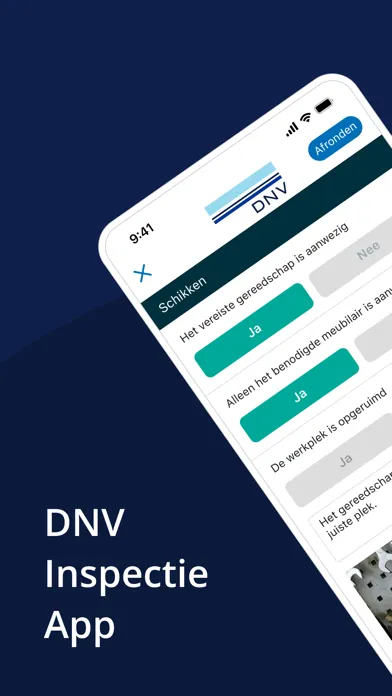 Capturas de tela do DNV Safety Inspections