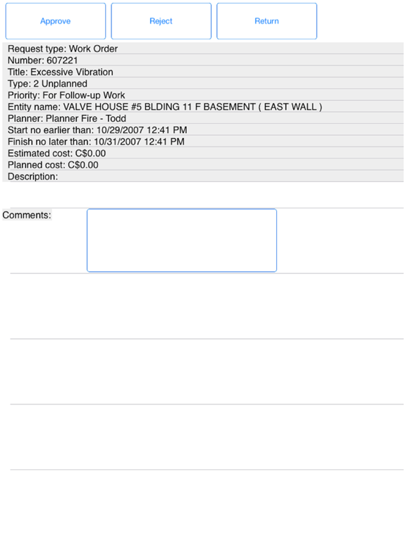 Approvals iPad  Screenshots