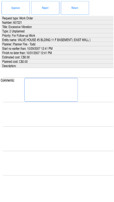 Approvals Screenshots
