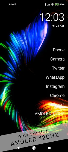 Tangkapan layar Amoled