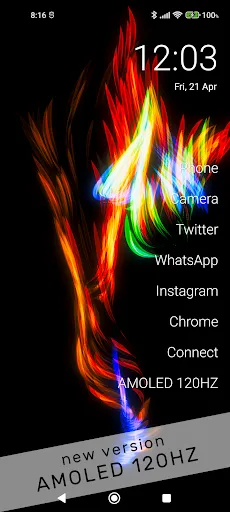 Tangkapan layar Amoled