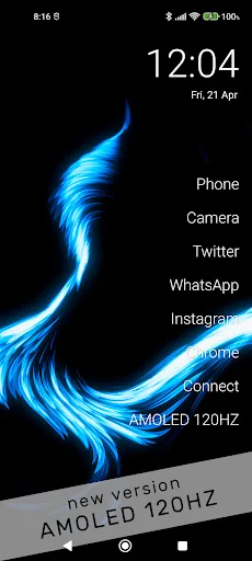 Tangkapan layar Amoled