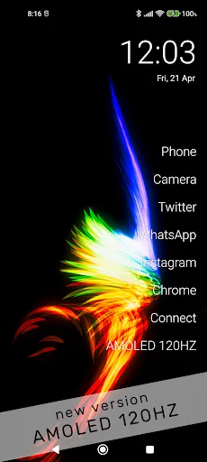 Tangkapan layar Amoled