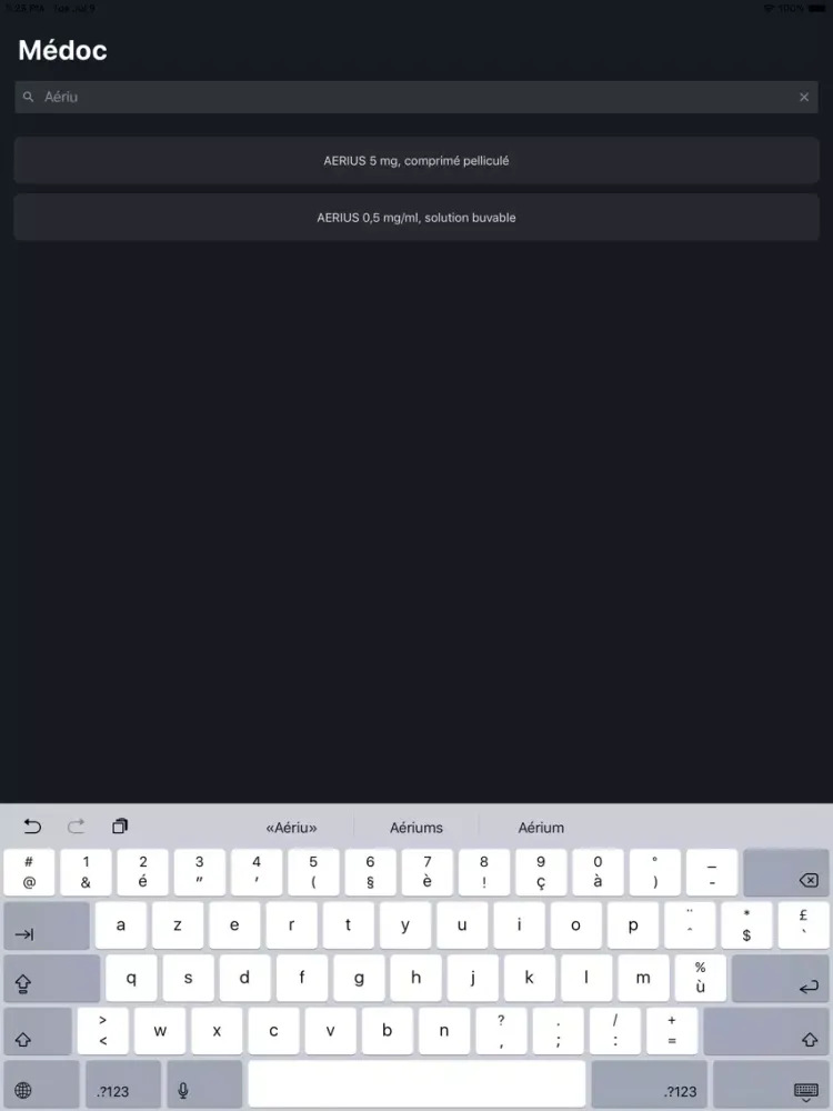 ภาพหน้าจอของ Médoc iPad 