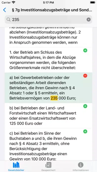 Ảnh chụp màn hình của Deutsche Gesetzbücher