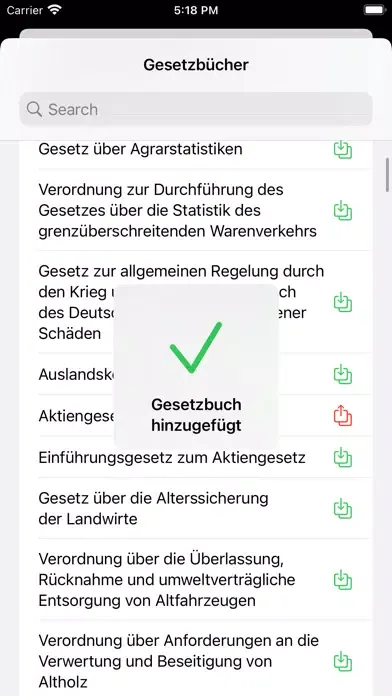Ảnh chụp màn hình của Deutsche Gesetzbücher
