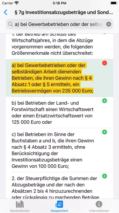 Ảnh chụp màn hình của Deutsche Gesetzbücher