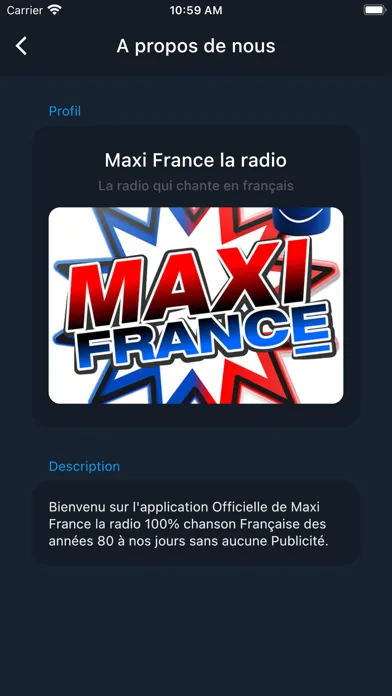 Ảnh chụp màn hình của Maxi France radio