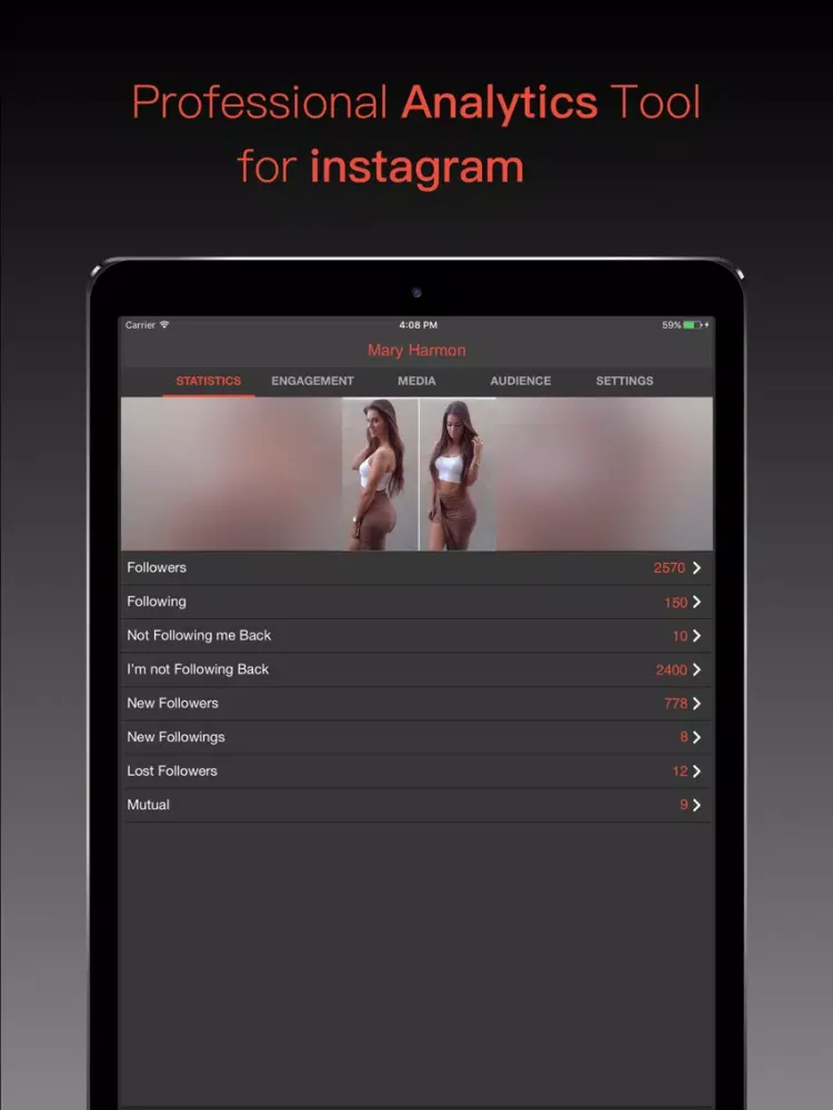 Followers Tracker - Tool for Instagram Analytics iPad 应用截图