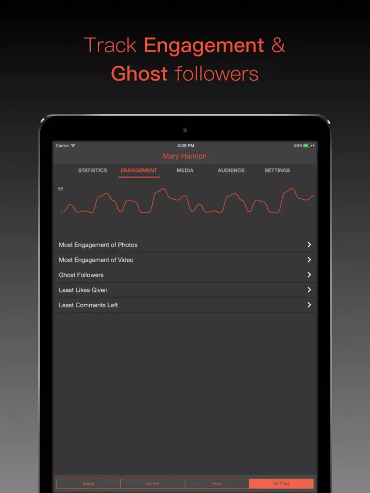 Followers Tracker - Tool for Instagram Analytics iPad 应用截图