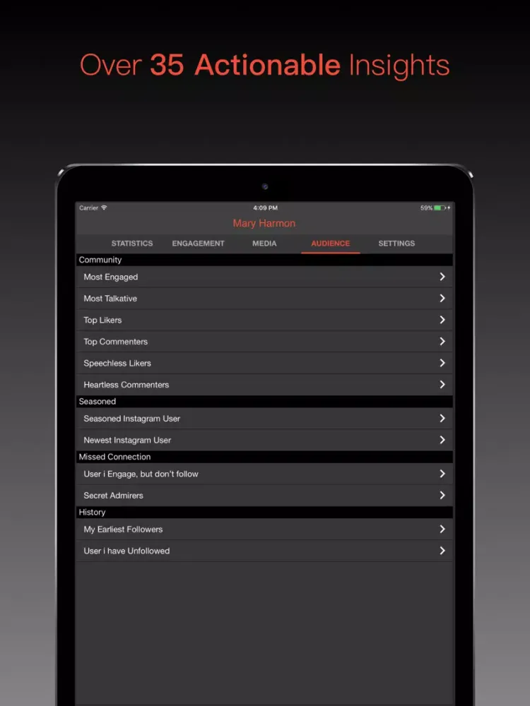 Followers Tracker - Tool for Instagram Analytics iPad 应用截图