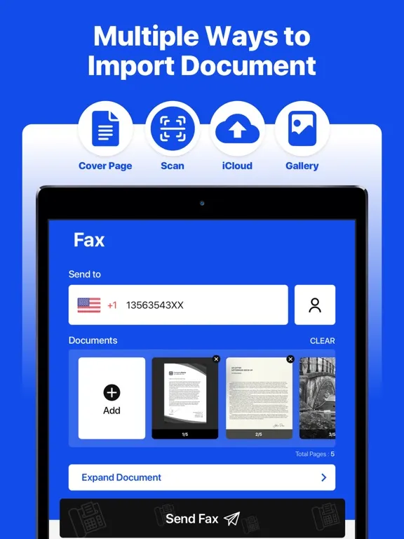 Fax From iPhones : Fax App iPad 应用截图