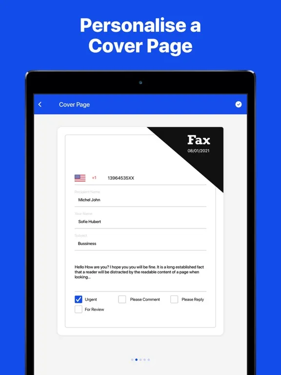 Fax From iPhones : Fax App iPad 应用截图
