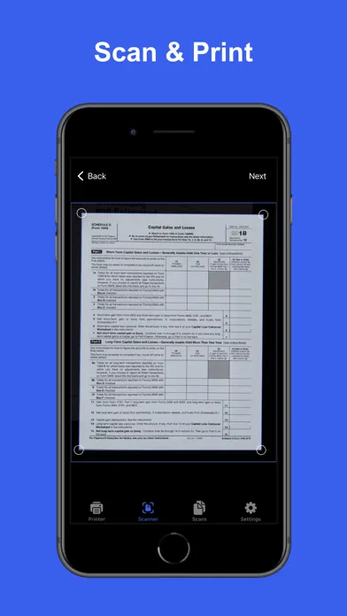 Ảnh chụp màn hình của Printer Connect: Scan & Send