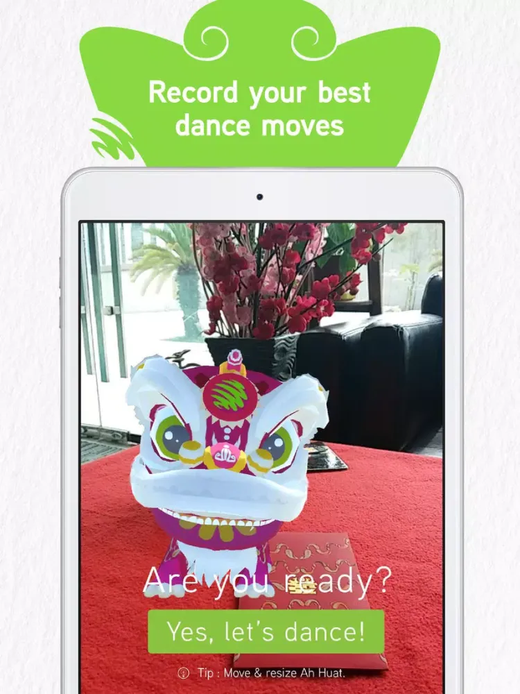 Ảnh chụp màn hình của Maxis Huat AR iPad 