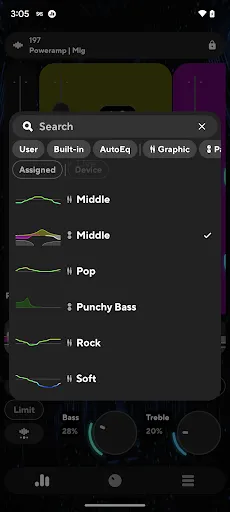 Poweramp Equalizer Ekran Görüntüleri
