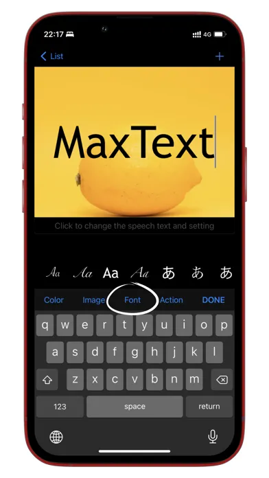 MaxText - full-screen / speech スクリーンショット
