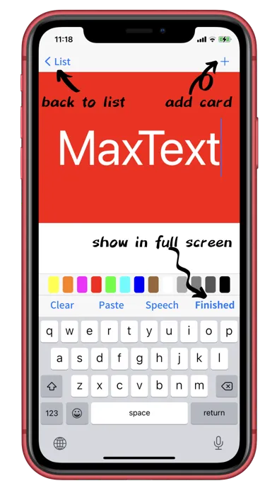 MaxText - full-screen / speech スクリーンショット