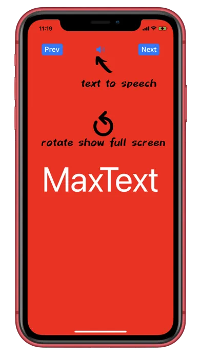 MaxText - full-screen / speech スクリーンショット