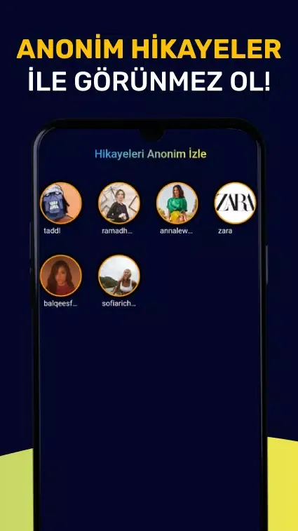 Ảnh chụp màn hình của MaxProfil Gizli Hesapları Açma