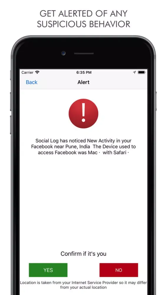 Captures d'écran de Social Log - Prevent ID theft