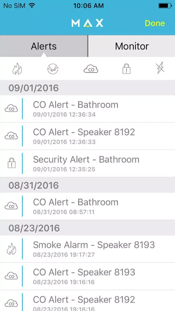 Screenshot di MAX Safety & Security
