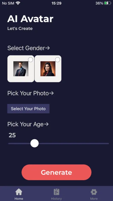 AI Avatar Photo سکرین شاٹس