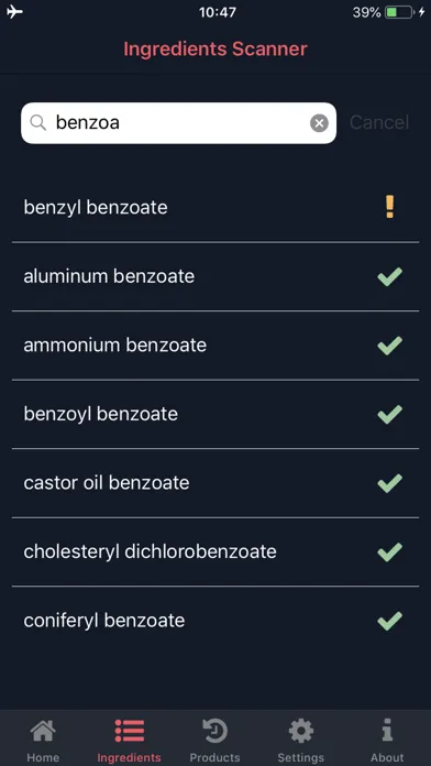 Ảnh chụp màn hình của Ingredients Scanner