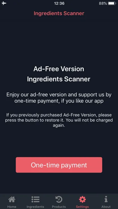Ảnh chụp màn hình của Ingredients Scanner
