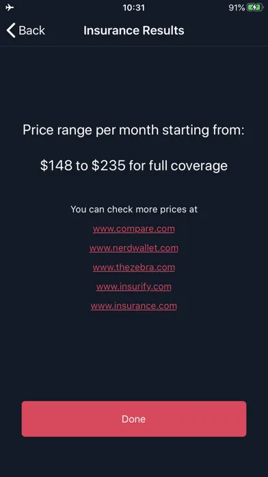 My Car Insurance Calculator سکرین شاٹس