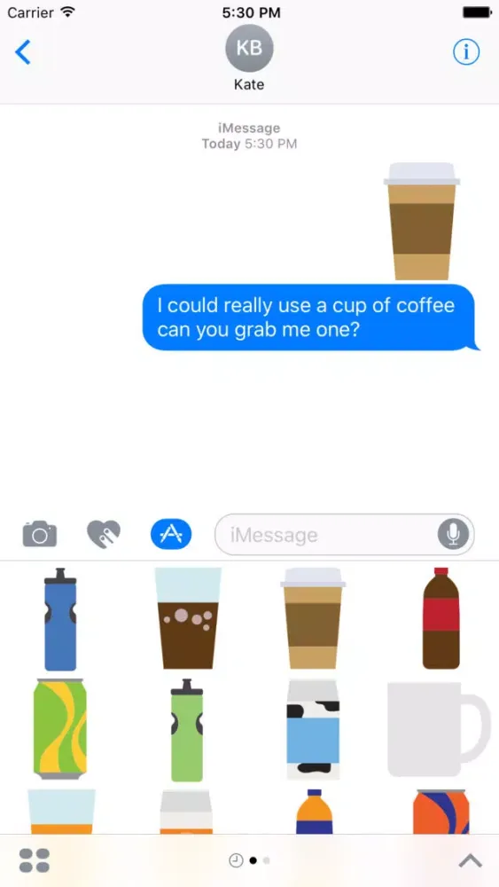 Capturas de tela do Beverages Sticker Pack for iMessage