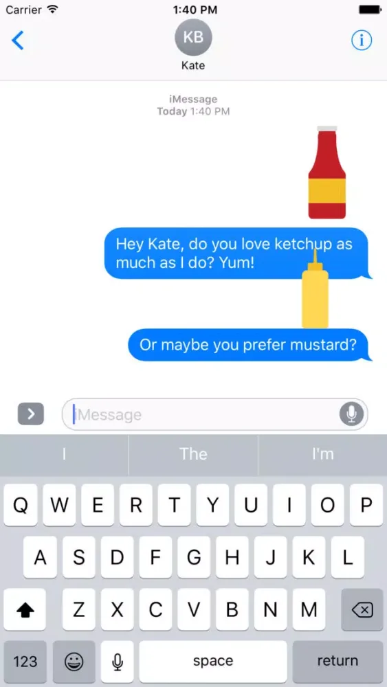 Tangkapan skrin Condiments Sticker Pack for iMessage