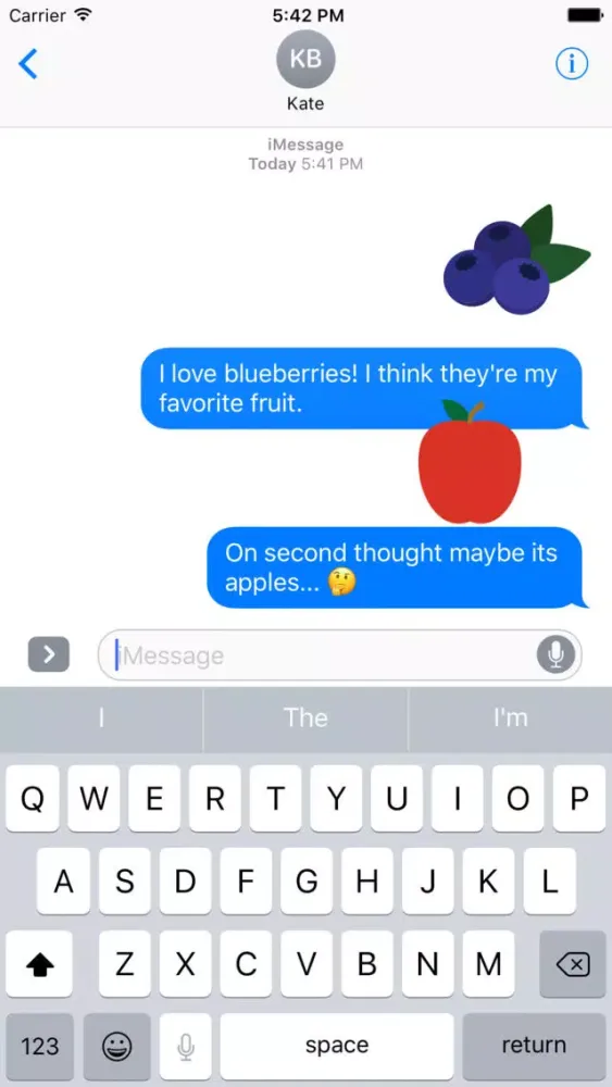 Tangkapan layar Fruits Sticker Pack for iMessage
