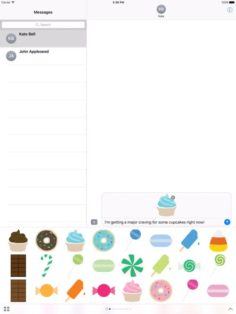 Captures d'écran de Sweets Sticker Pack for iMessage iPad 