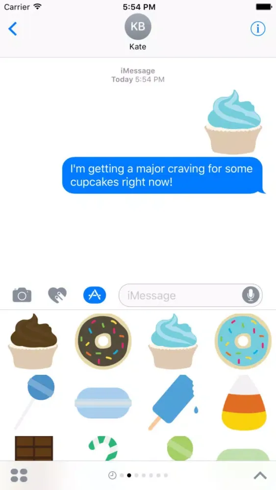 Captures d'écran de Sweets Sticker Pack for iMessage