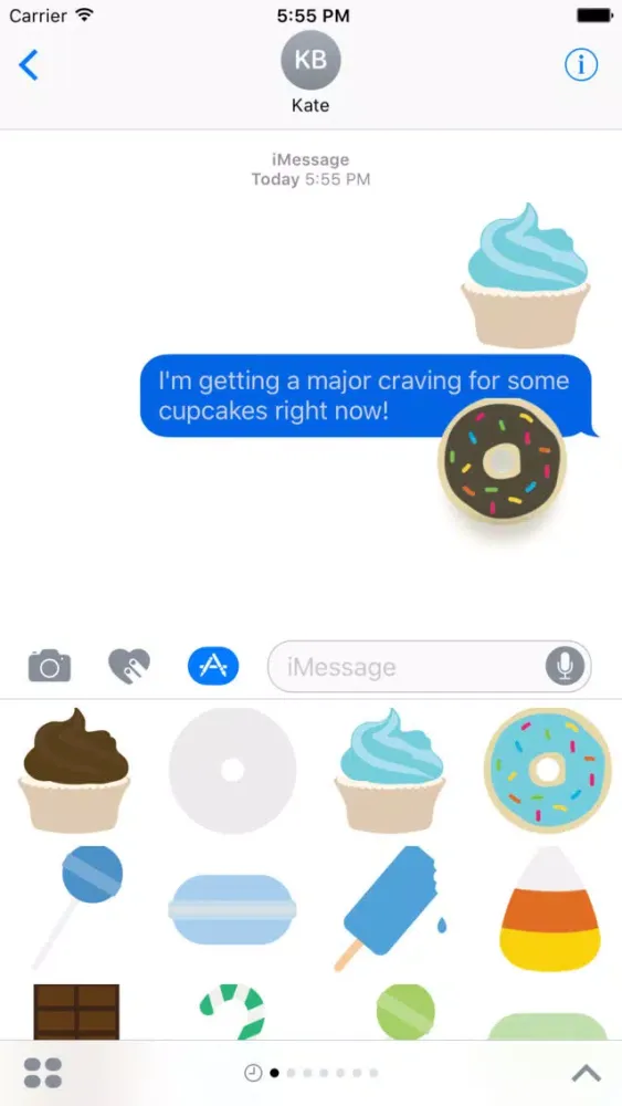 Captures d'écran de Sweets Sticker Pack for iMessage