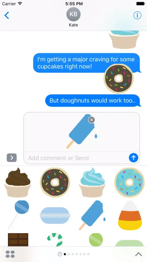 Captures d'écran de Sweets Sticker Pack for iMessage