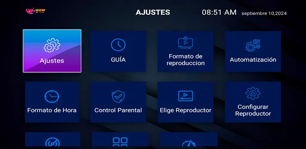 Captures d'écran de Wow TV Chile