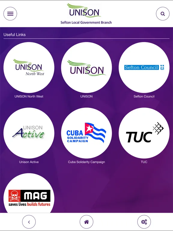 ภาพหน้าจอของ Unison Sefton iPad 