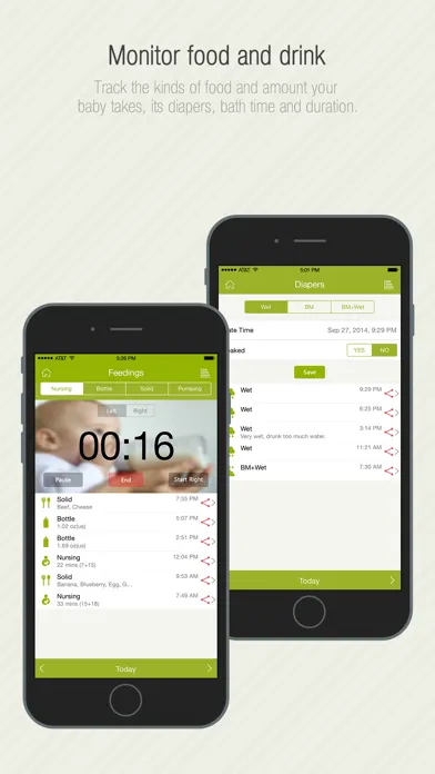 تصاویر Babycare Tracker.