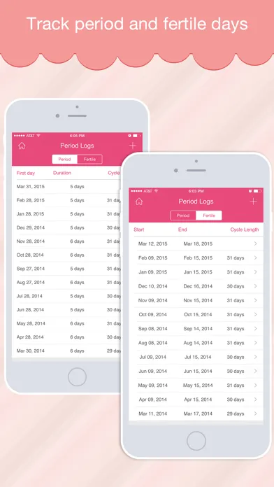 Period Log স্ক্রিনশট