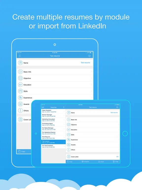 Capturas de pantalla de Resume Producer Pro iPad 