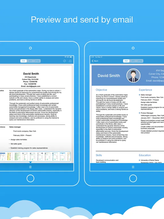 Capturas de pantalla de Resume Producer Pro iPad 