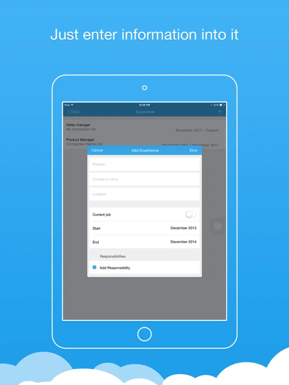 Capturas de pantalla de Resume Producer Pro iPad 