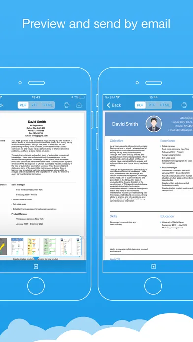 Capturas de pantalla de Resume Producer Pro